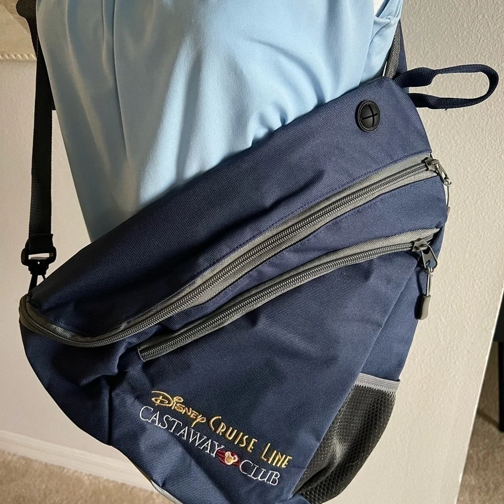 Disney Cruise Line Cast  Away Club NEW Sling Backpack Size Medium.